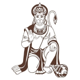 Asmi Collection Jai Hanuman Religious & Inspirational Sticker ( 80 x 60 cms )