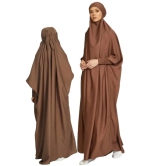 Mother and Daughter Matching Full Length Jilbab Abaya Coffee Brown with Noise PC-L Adult/Mother / M (Medium): 5-6 years / Dark Green