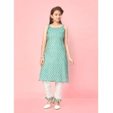 Aarika Sea Green Cotton Girls Kurti ( Pack of 1 ) - None