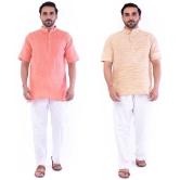 DESHBANDHU DBK - Multi Cotton Mens Regular Kurta ( Pack of 2 ) - None