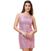 Globus Polyester Embellished Mini Womens Bodycon Dress - Pink ( Pack of 1 ) - None