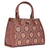 Zouk Brown Jute Satchel Bag - Brown