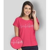 Clovia - Pink Cotton Womens Nightwear Night T-Shirt ( Pack of 1 ) - XL