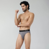 Pace Cotton Rib Briefs Ash Grey XL