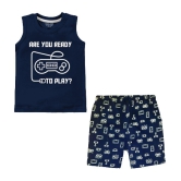 NammaBaby - Blue Cotton Boys T-Shirt & Shorts ( Pack of 1 ) - None