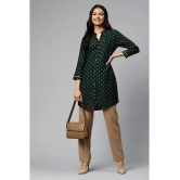 JC4U - Green Rayon Womens Straight Kurti ( Pack of 1 ) - None