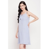 Clovia Crepe Blue Beach Dresses - Single - None