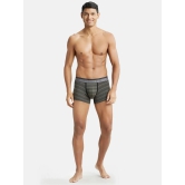 Jockey US68 Men Super Combed Cotton Elastane Stripe Trunk with Ultrasoft Waistband - Deep Olive - None