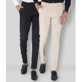 SREY - Black Polycotton Slim - Fit Mens Chinos ( Pack of 2 ) - None