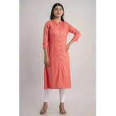 MAUKA - Pink Rayon Womens Straight Kurti ( Pack of 1 ) - XL