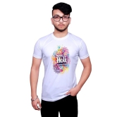 NITYANAND CREATIONS Round Neck White Holi T-Shirt for MEN-HOLI-T-SHIRT-11515-XL