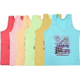 Ayesha Enterprises Creations Super-Soft 100% Cotton Multi-Color Kids Vest (Pack of 6)