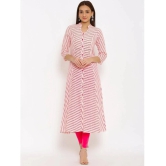 SVARCHI - Pink Rayon Womens Front Slit Kurti ( Pack of 1 ) - None