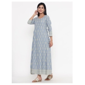 Kbz - Grey Rayon Women's Flared Kurti - M