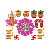 Decor Villa Happy Diwali combo Festive Sticker ( 38 x 60 cms )