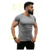 Fuaark - Light Grey Polyester Regular Fit Mens Compression T-Shirt ( Pack of 1 ) - S