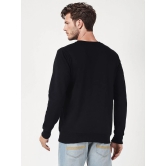 UrbanMark Men Regular Fit Printed Full Sleeves Round Neck Fleece Sweatshirt-Black - None