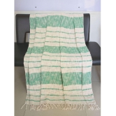 HUGS N RUGS - 3 Seater Cotton Throw ( Pack of 1 ) - Sea Green