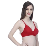 Elina Cotton T-Shirt Bra - Red - 38B