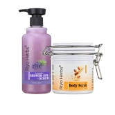 Shower Gel Lavender & Body Scrub Combo