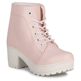 Ishransh - Pink Women's Ankle Length Boots - 8, Pink