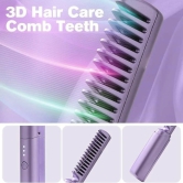 Rechargeable Wireless Hair Straightener Comb 3-Gear Control & Travel-Friendly Styler