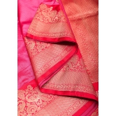 Peacock Butta Shikaargah Banarasi  Saree in Pink Dual Tone and Red | Silk Mark Certified