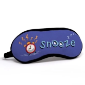 Indigifts Eye Mask For Sleep Snooze Quote Printed Blue Sleeping Eye Mask 7.8x3.3 inches - Sleep Mask For Men| Sleep Eye Mask For Women| Eye Night Sleep| Sleeping Eye Mask For Men| Eye Cover