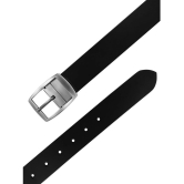 Loopa - Black Faux Leather Mens Formal Belt ( Pack of 1 ) - None