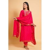 Estela - Pink Straight Viscose Women's Stitched Salwar Suit ( Pack of 1 ) - None