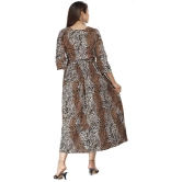 JC4U Cotton Brown A- line Dress - Single - M