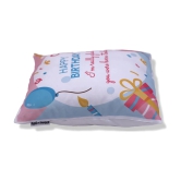 Ros - White Polyester Gifting Printed Cushion