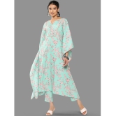 Janasya Womens Sea Green Crepe Digital Printed Co-ords Set - None