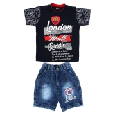 Zadmus Boys T-Shirt & Short Dress (Red, 2  - 3 Years) - None