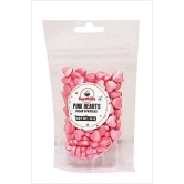 foodfrillz Pink Heart Sprinkles for Cake Decoration,Metalic Finish 50 g