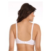 Black C-1212 Women Cotton Chiken Fabric Cotton Full coverage Bra-34 / B / White