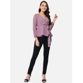 ALL WAYS YOU - Purple Georgette Womens Knot Front Top ( Pack of 1 ) - None