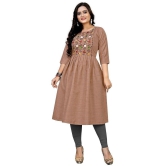 Rangrasiya - Orange Cotton Women's Flared Kurti ( Pack of 1 ) - None