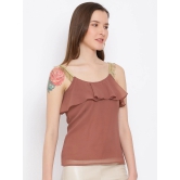 ALL WAYS YOU Women Top Crepe fabric  Brown XS