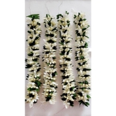 Padmavathi Enterprises Jasmine White Artificial Flowers - Pack of 4