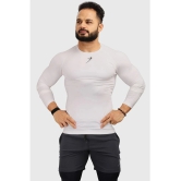 Fuaark - White Polyester Slim Fit Mens Compression T-Shirt ( Pack of 1 ) - None