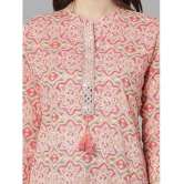 Stylum Cotton Printed Straight Womens Kurti - Pink ( Pack of 1 ) - None