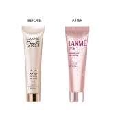 Lakme 9 To 5 Complexion Care Face CC Cream, Beige, SPF 30, Conceals Dark Spots & Blemishes, 30 g