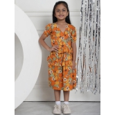 MINI & MING Girls Floral Printed Wrap Dress