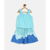 MINI KLUB Blue Cotton Girls Top With Skirt ( Pack of 1 ) - None