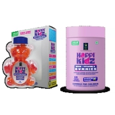 British Life Sciences Happi Kidz Multivitamin + Minerals Gummies & Happi Kidz Iron+Vitamin C Gummies Combo | Natural, Strong Bones, Muscles and Teeth, Boosts Immunity