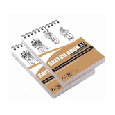 50 Sheet A5 Sketchbook Set of 2-5.8 x 8.3 Inch | Top Spiral-Bound Sketchpad for Artists | Sketching and Drawing Free Paper, for Doodling