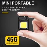 Rechargeable Mini Flashlights 1000 Lumen -COB/ Keychain/Bottle Opener/Waterproof-Pack of 2