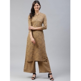 JC4U - Brown Straight Rayon Womens Stitched Salwar Suit ( Pack of 1 ) - None