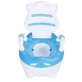 Mommers Potty Training Toilet Seat Lightweight Portable Potty Great for Travel - Seat to Encourage Practice for Toddler Baby Children Infants - Blue